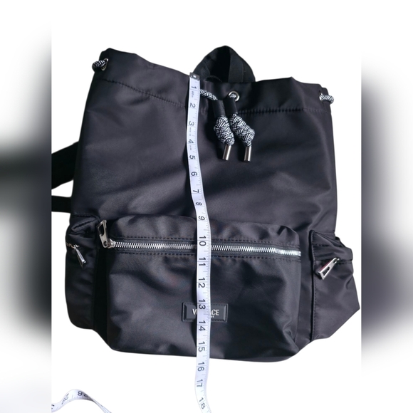 New Versace Black Nylon Backpack - Picture 3 of 5
